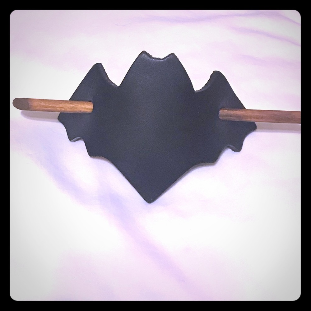 Leather hair accessory